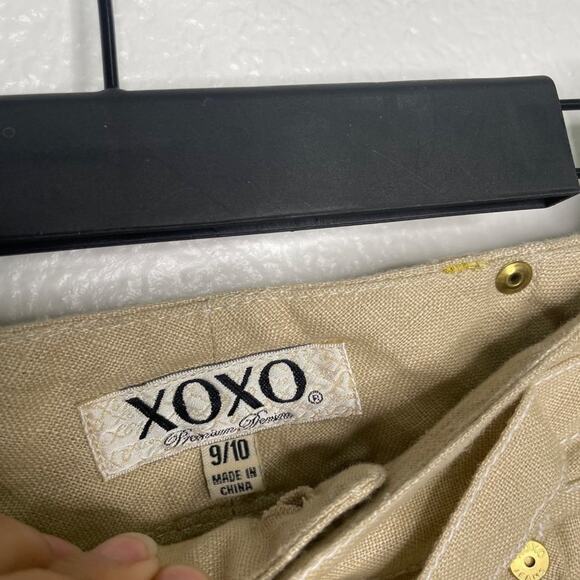 XOXO Womens Pants Size 9 Brown Light Tan Casual Wear Capri Length Lightweight - Picture 3 of 16